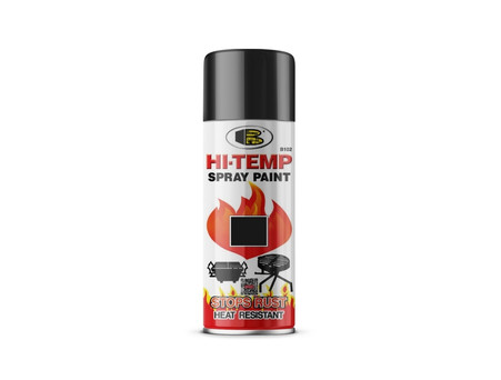 Аэрозольная Краска «Bosny» Hi-Temp Жаростойкая 600°С, Черный Матовый, 520мл (1200)
