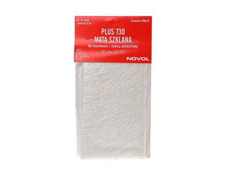 Стекломат «Novol» Plus 730, Плотность 150г/м2, 0,5 м2 (36000)