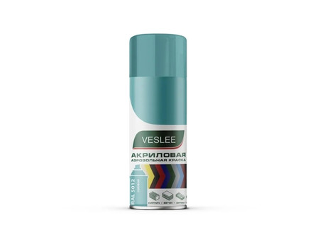 Аэрозольная Краска «Veslee» Spray Acryl Paint Акриловая, RAL 5012 Голубая, 520мл