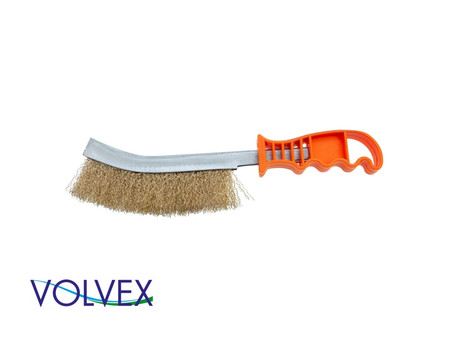 Кордщетка Ручная «Volvex» Изогнутая, Омедненная, 25см