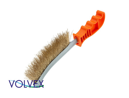 Кордщетка Ручная «Volvex» Изогнутая, Омедненная, 25см