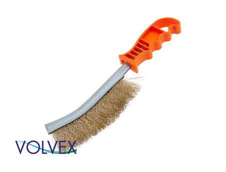 Кордщетка Ручная «Volvex» Изогнутая, Омедненная, 25см