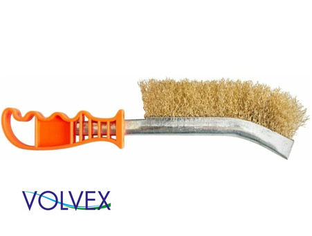 Кордщетка Ручная «Volvex» Изогнутая, Омедненная, 25см