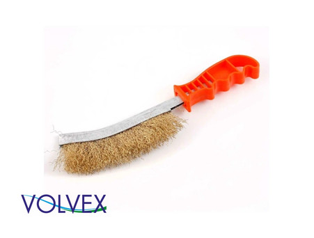Кордщетка Ручная «Volvex» Изогнутая, Омедненная, 25см