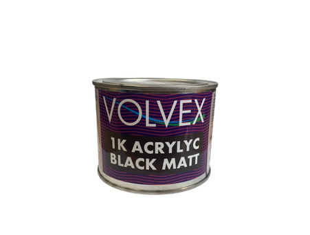 Автоэмаль Акриловая «Volvex» 1К Acrylyc Black Matt, Черная Матовая, 400г