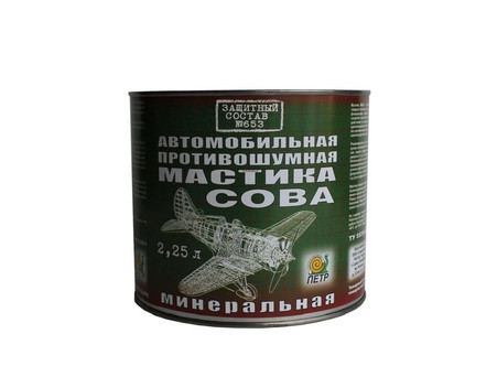Минеральная Мастика «Пётр» 653 Сова, Противошумная, 2,25л (653SOVA225L)