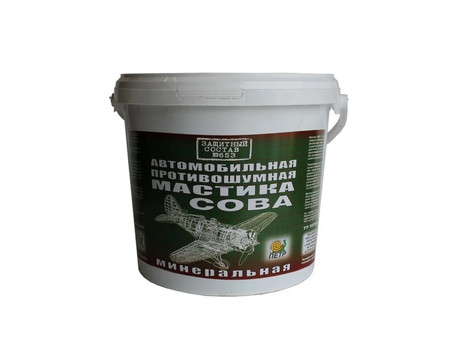 Минеральная Мастика «Пётр» 653 Сова, Противошумная, 4л (653SOVA4L)
