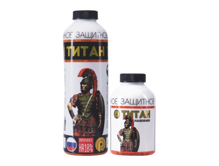 Защитное Покрытие «Титан» Полиуретановое с Отвердителем, Чёрное, 6кг (tit0016)