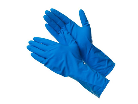 Латексные Перчатки «Gward» Deltagrip High Risk, Неопудренные, Синие, L