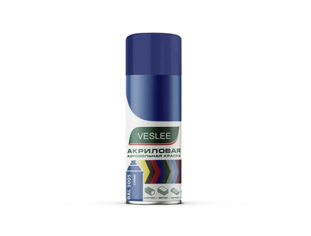 Аэрозольная Краска «Veslee» Spray Acryl Paint Акриловая, RAL 5005 Синяя, 520мл
