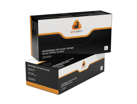 Нитриловые Перчатки «Jeta Safety» JSN-9 Одноразовые, Чёрные, M (JSN908/M)