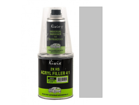 Грунт Акриловый «Kiwix» 2К HS 4:1 с Отвердителем, Серый, 800мл (KW2101)