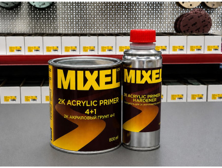 Грунт Акриловый «Mixel» 2к HS 4:1 с Отвердителем, Белый, 800мл