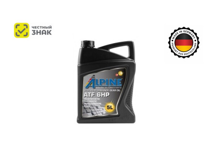 Масло Трансмиссионное «Suprema» Alpine ATF 6HP, Синтетическое, 5л (ЧЗ) (0101562)