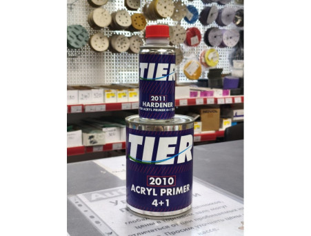 Грунт Акриловый «Tier» 2к 2010 HS 4:1 с Отвердителем, Серый, 800мл